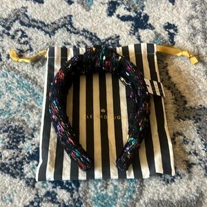 Lele Sadoughi Black Shimmer Confetti Headband